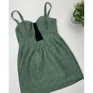 HARLYN Green Corset Detail INSET Cocktail DRESS